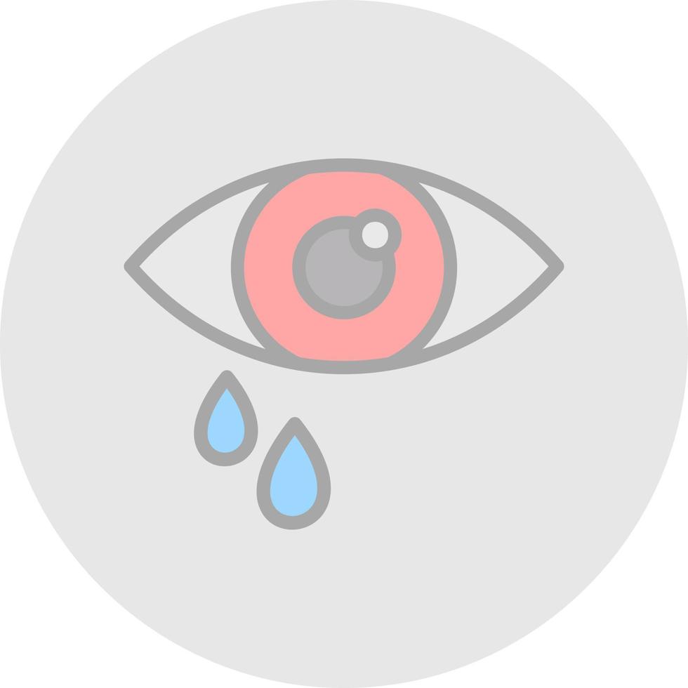 Watery Eyes Vector Icon Design