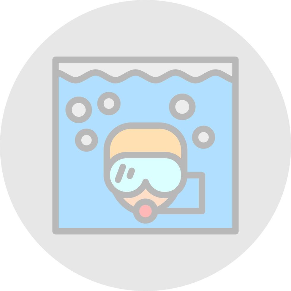 Snorkeling Vector Icon Design