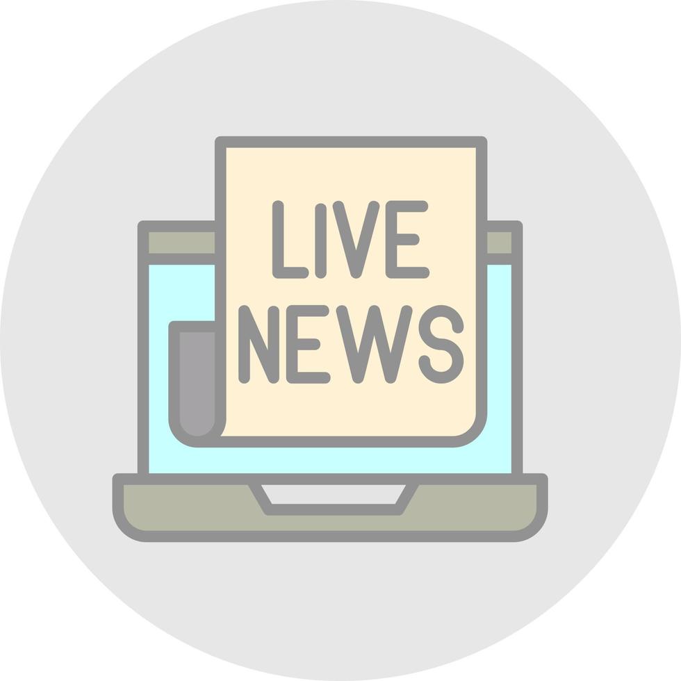 Live News Vector Icon Design