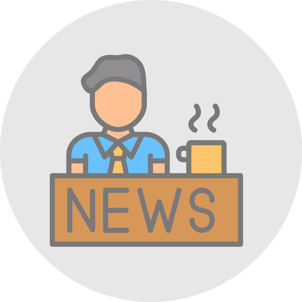 NewsCaster Vector Icon Design