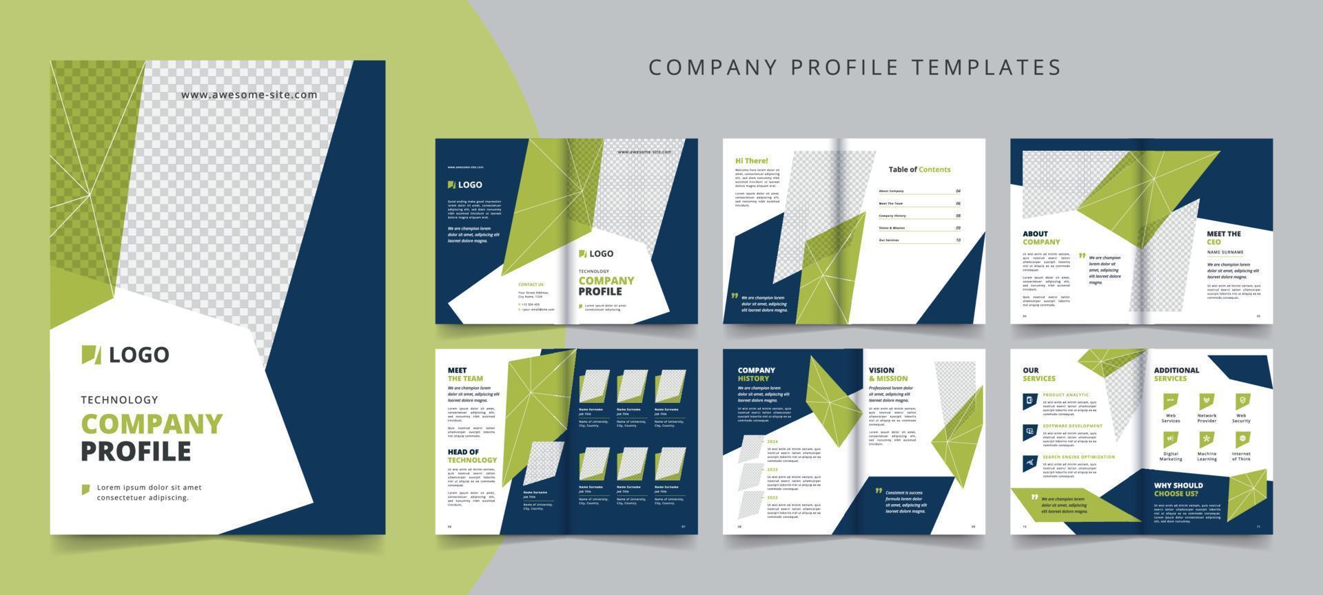 modelo de tecnología empresa perfil vector