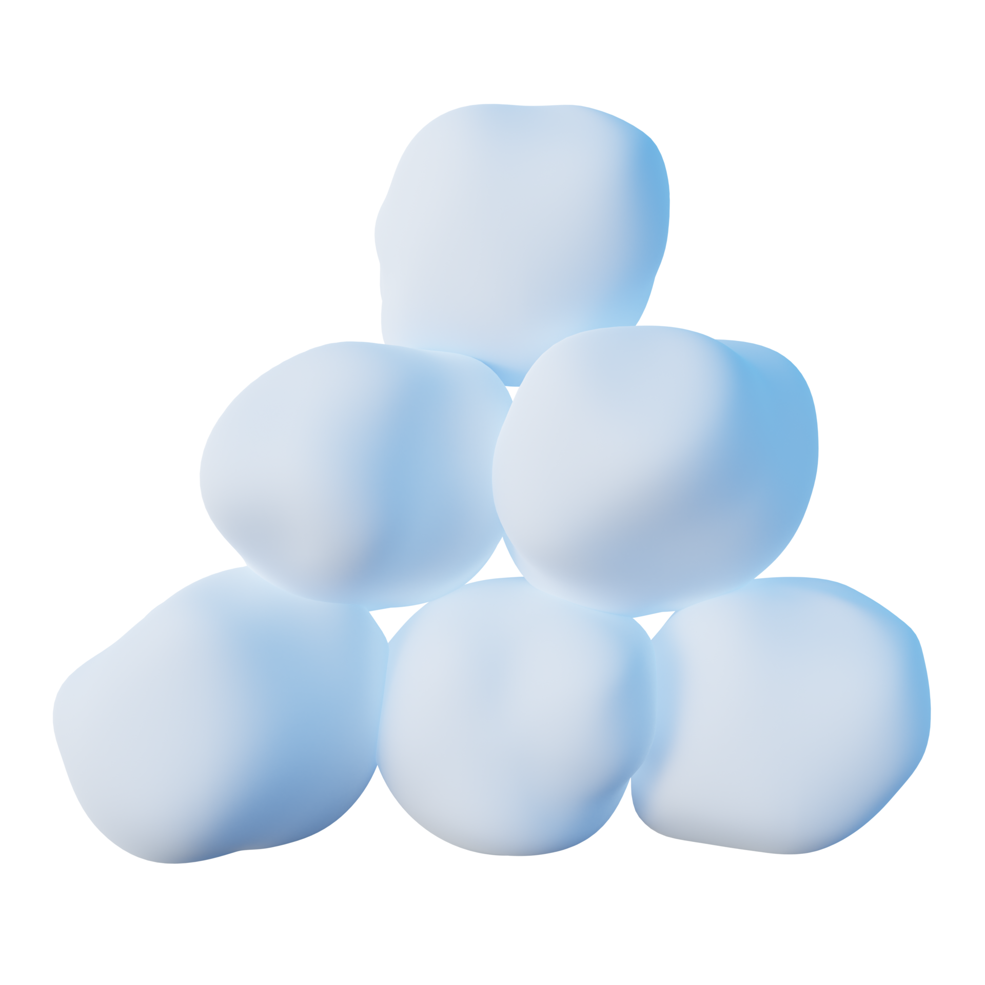 Stack of snowballs 3d illustration 20997934 PNG