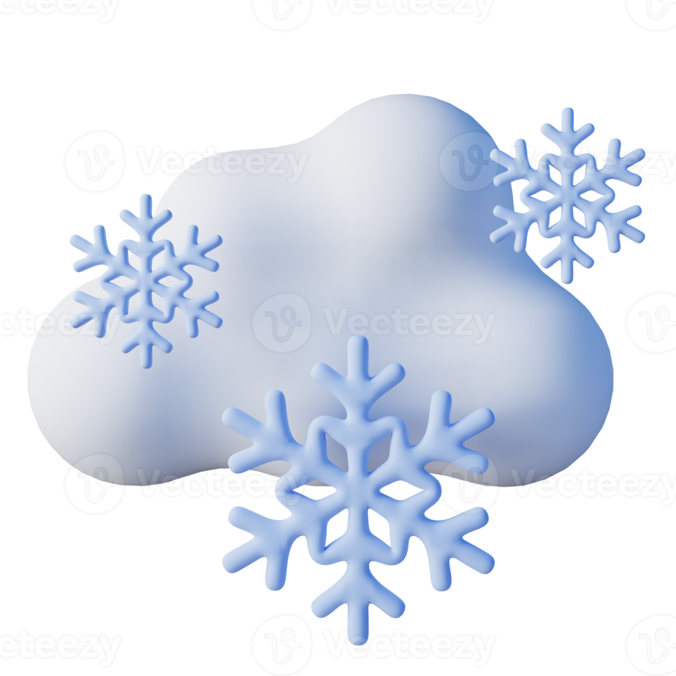 3d illustration of snowy weather png