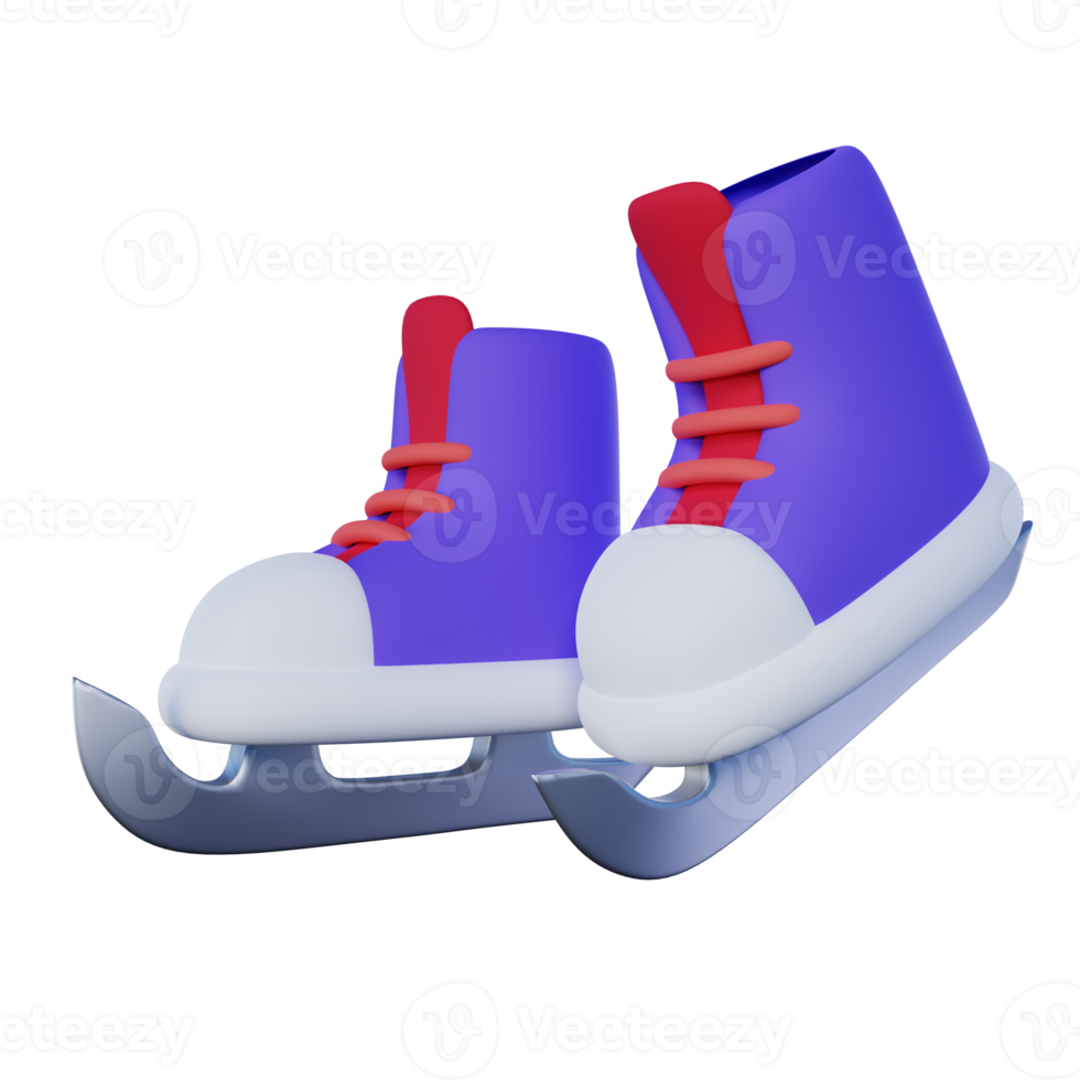 hielo patinar Zapatos 3d ilustración png