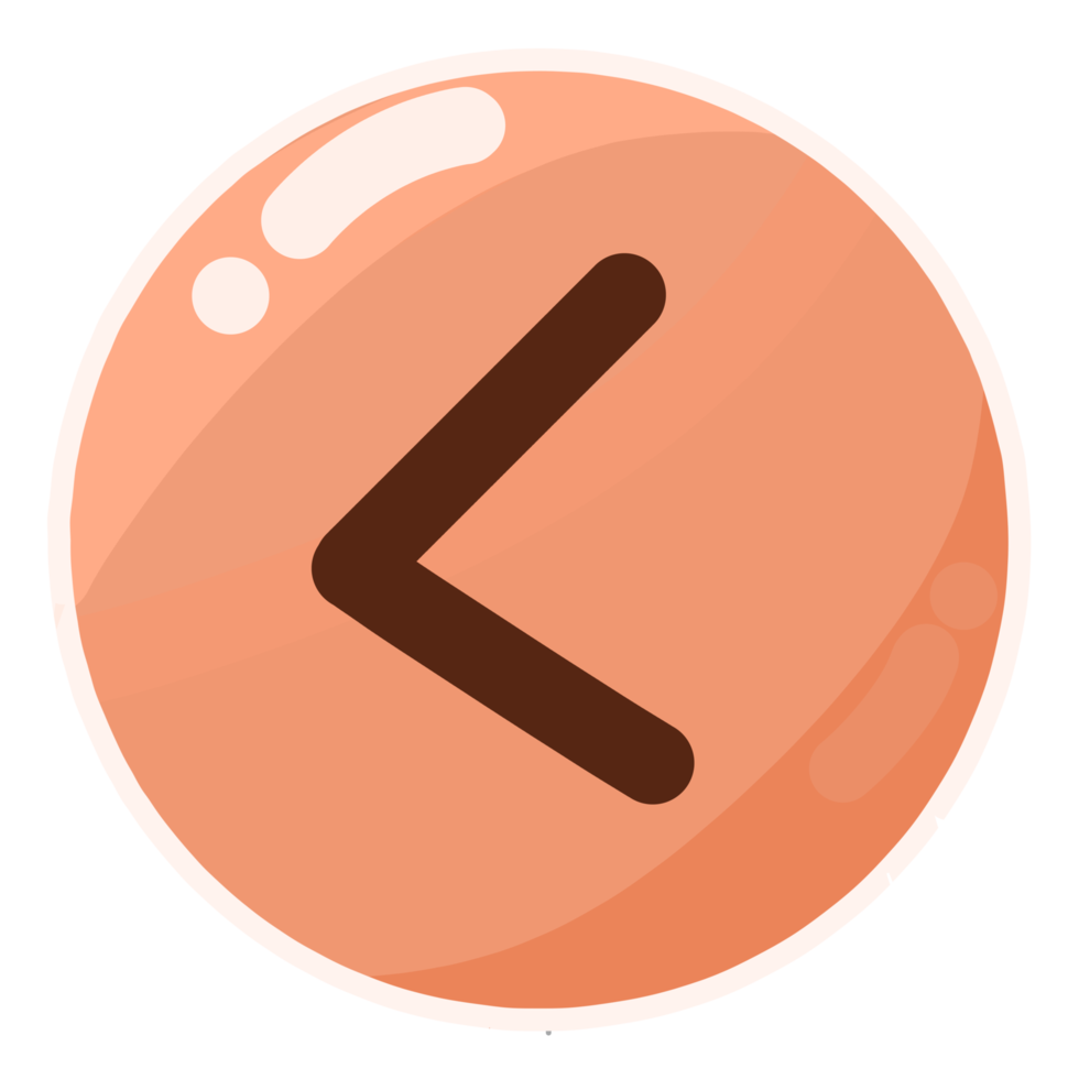 Rounded Back Icon Element png