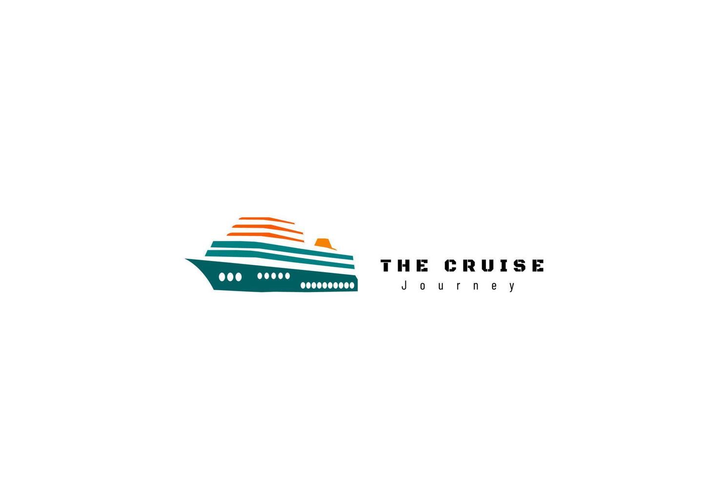 Cruise Ship Logo with Modern Concept. For business trips and more vector