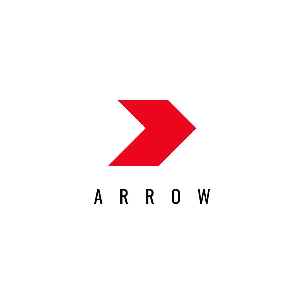 Right Arrow Logo Red color. Suitable For Companies, Businesses And More vector