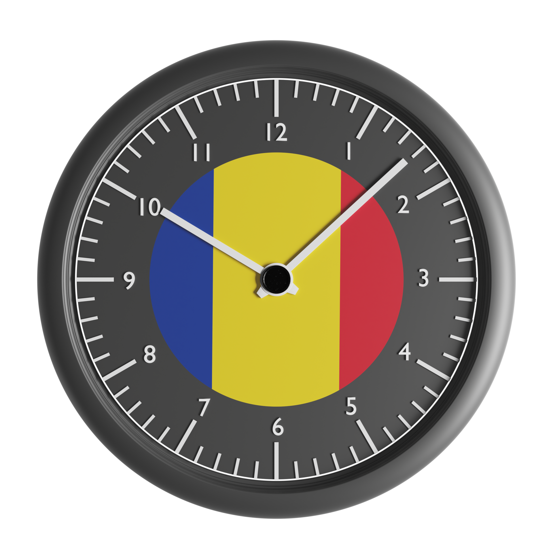 Wall clock with the flag of Romania 20998783 PNG