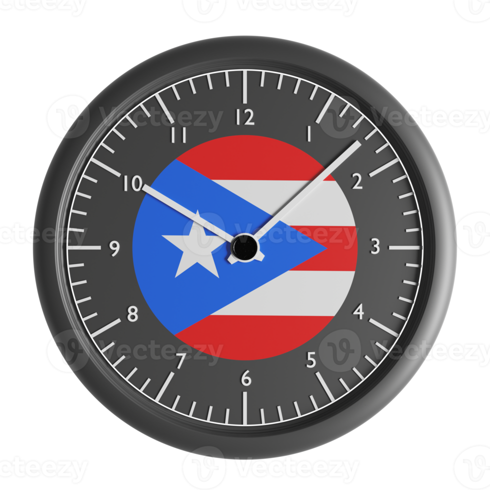 pared reloj con el bandera de puerto rico png