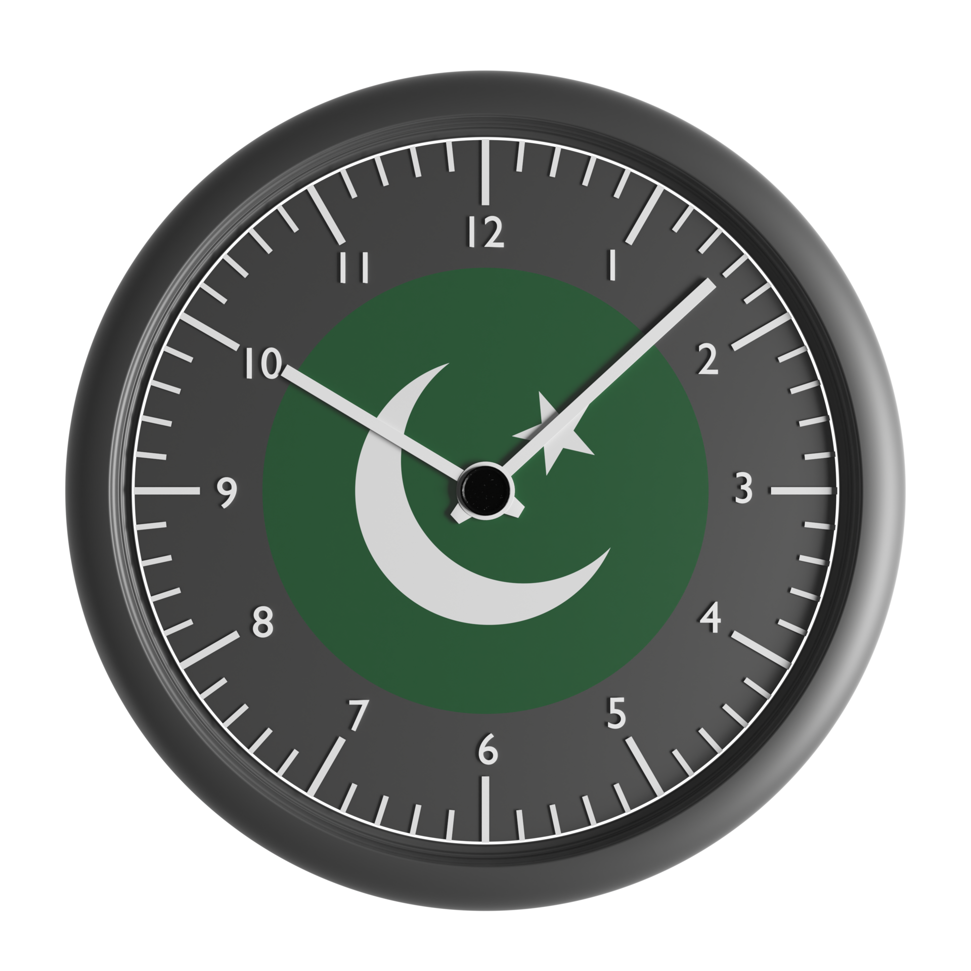 Wall clock with the flag of Pakistan 20998852 PNG