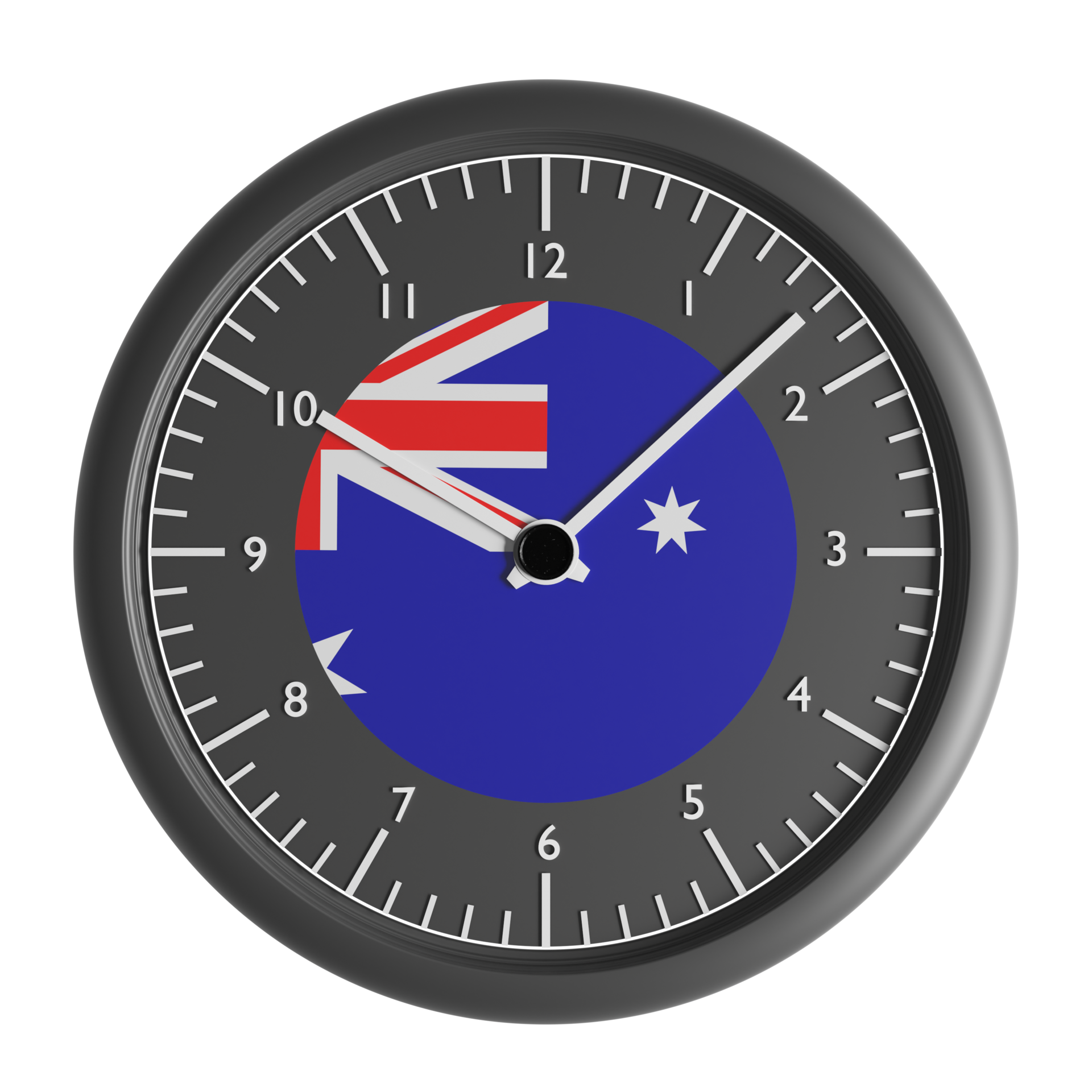 Wall clock with the flag of Australia 20998863 PNG