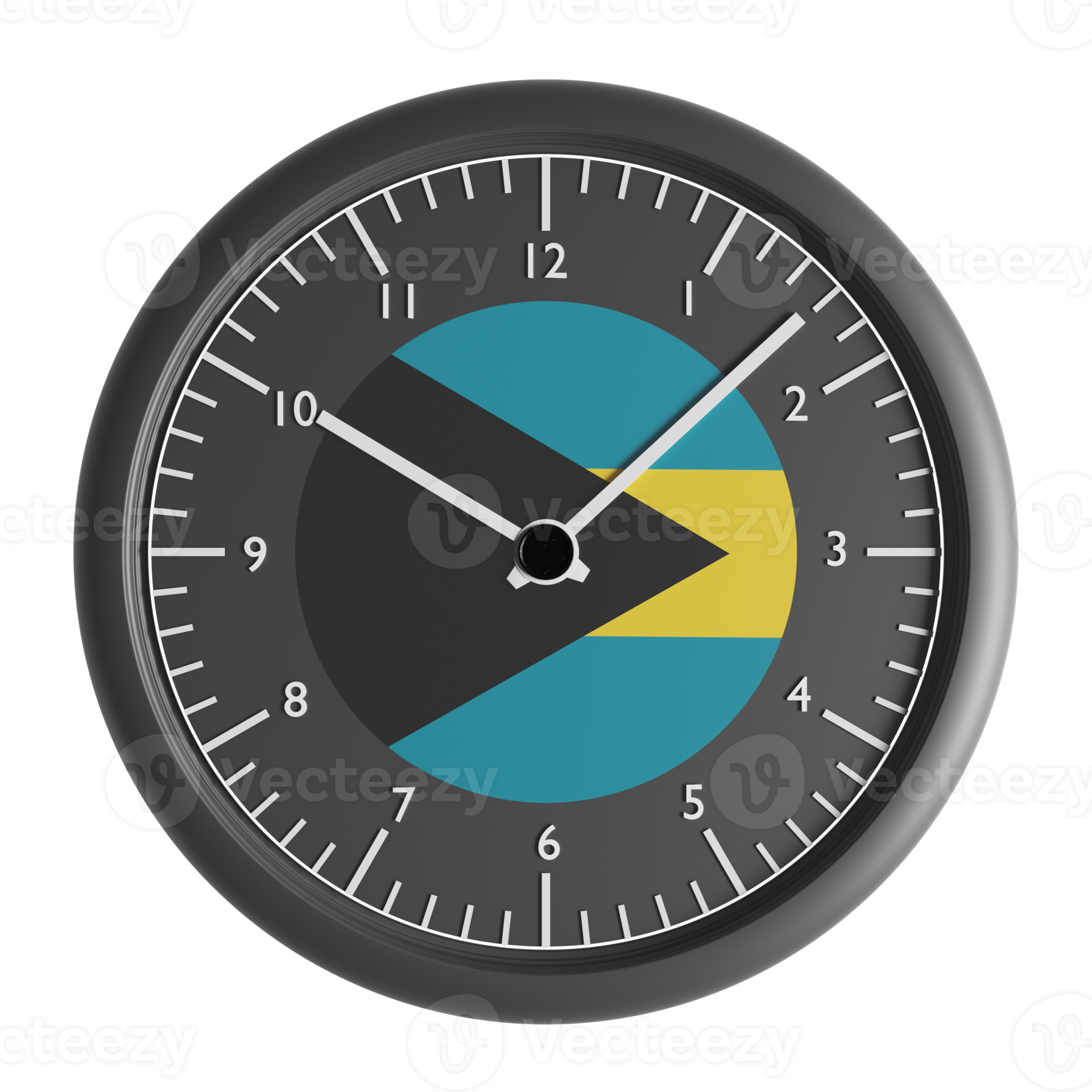 Wall clock with the flag of Bahamas 20998882 PNG