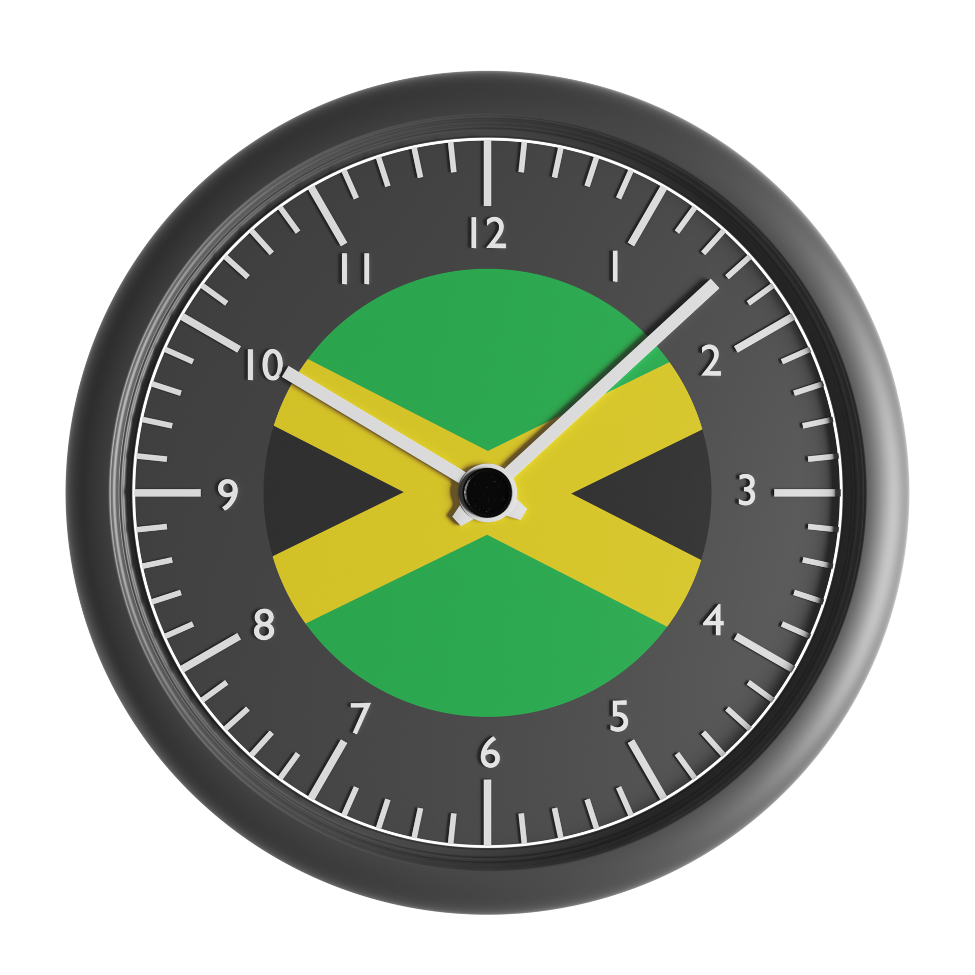 Wall clock with the flag of Jamaica 20999008 PNG