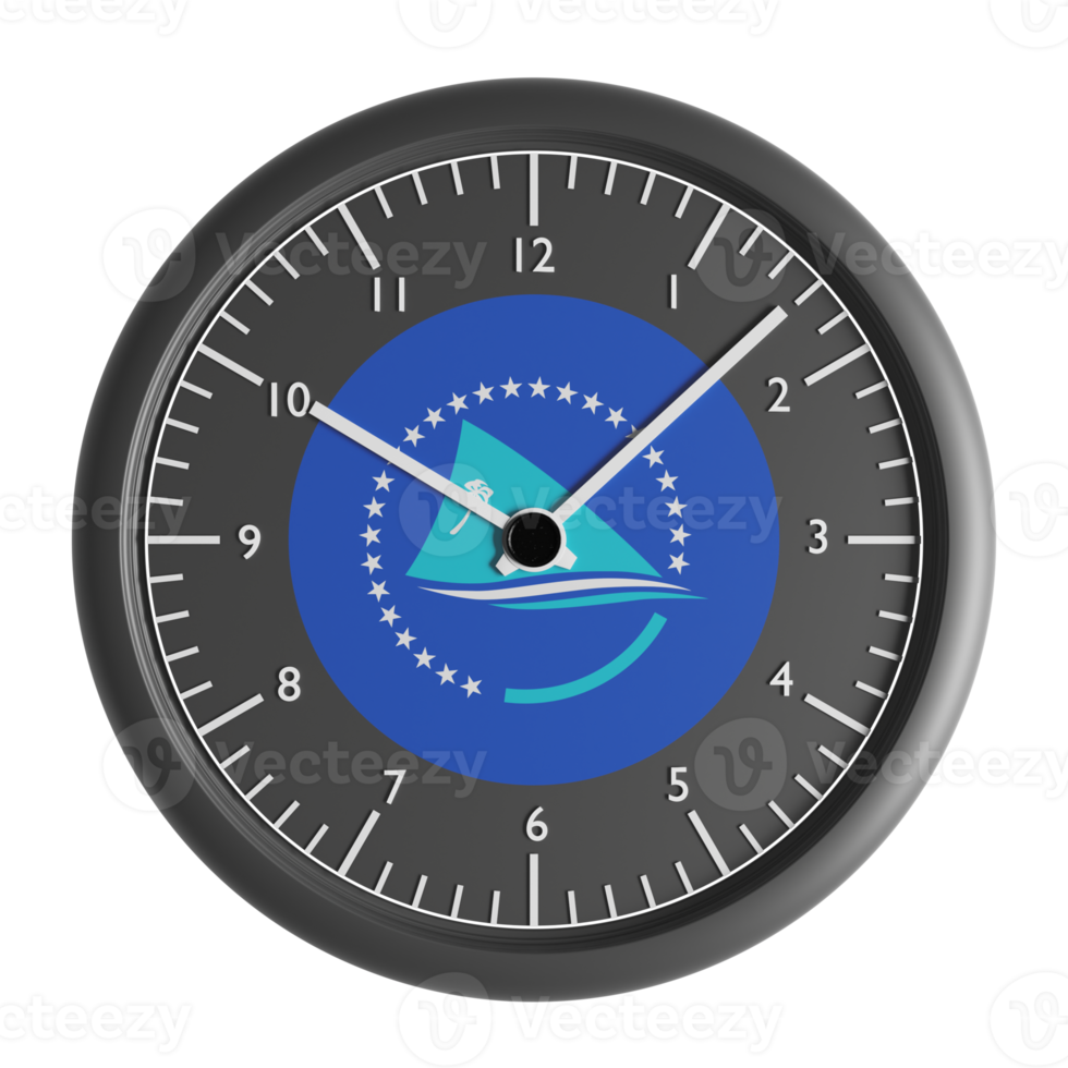 Wall clock with the flag of Pacific Community png