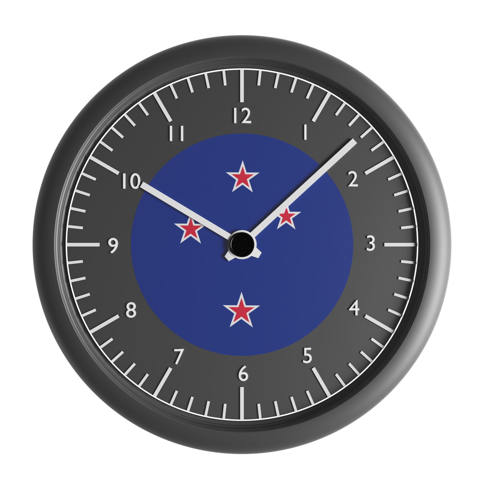 Wall clock with the flag of New Zealand 20999024 PNG