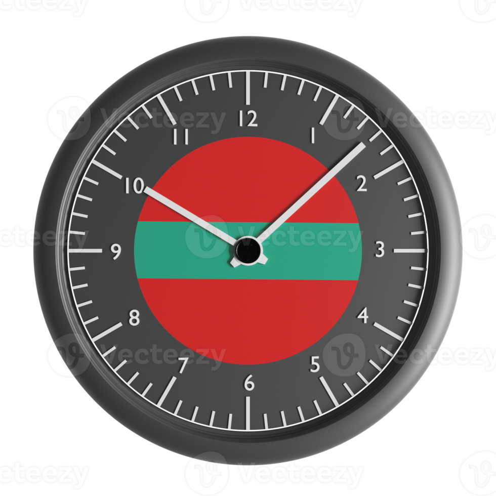 Wall clock with the flag of Transnistria png