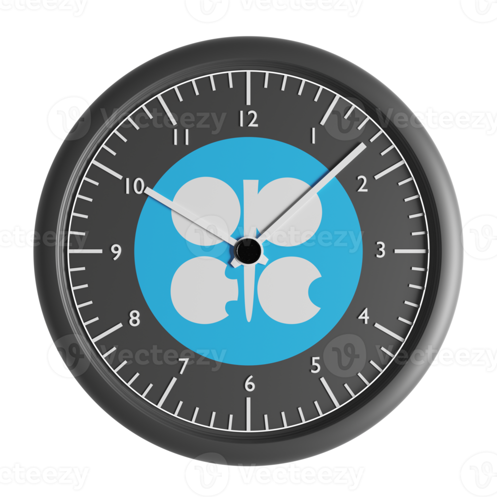 Wall clock with the flag of OPEC png