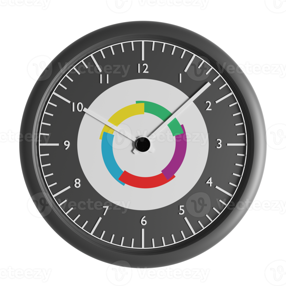 Wall clock with the flag of Organisation internationale de la Francophonie png