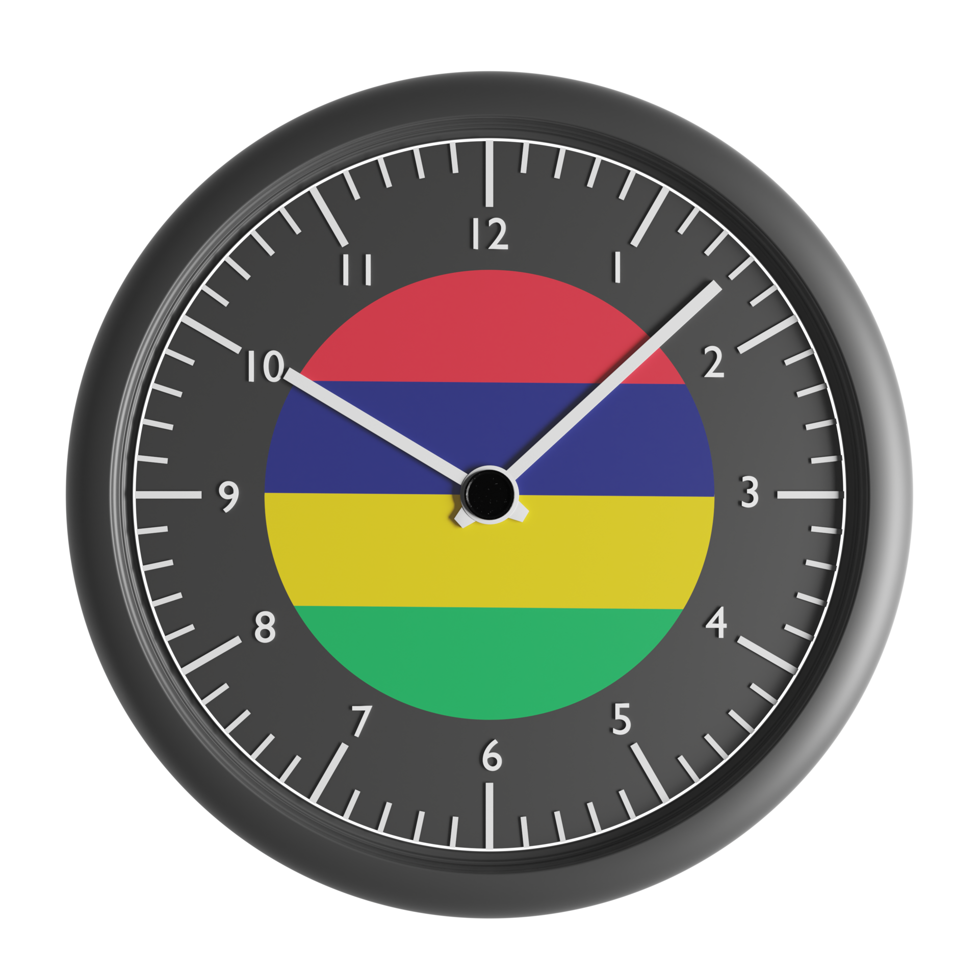 Wall clock with the flag of Mauritius 20999166 PNG