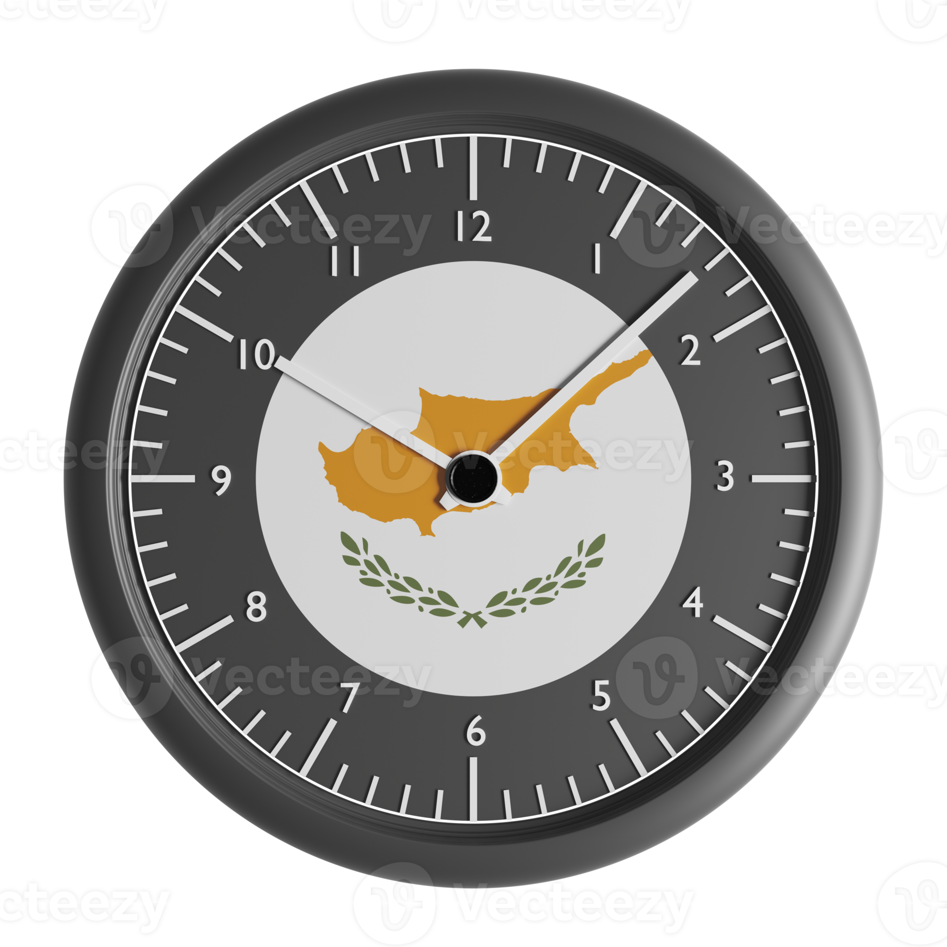 Free Wall clock with the flag of Cyprus 20999220 PNG with Transparent