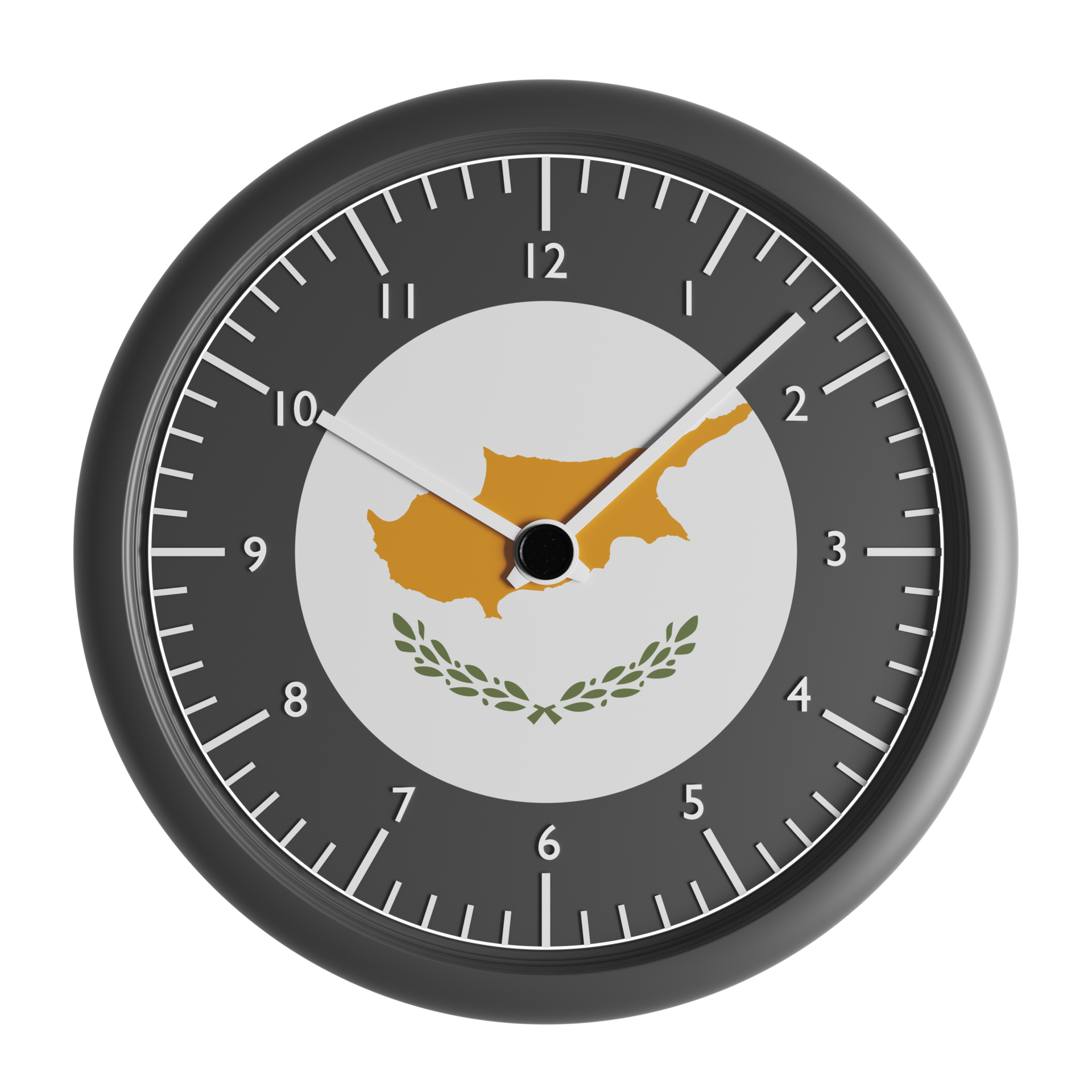 Free Wall clock with the flag of Cyprus 20999220 PNG with Transparent