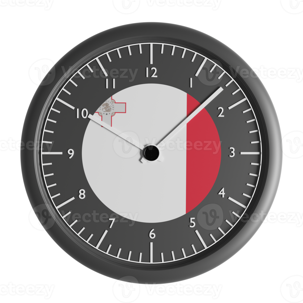 Free Wall clock with the flag of Malta 20999335 PNG with Transparent