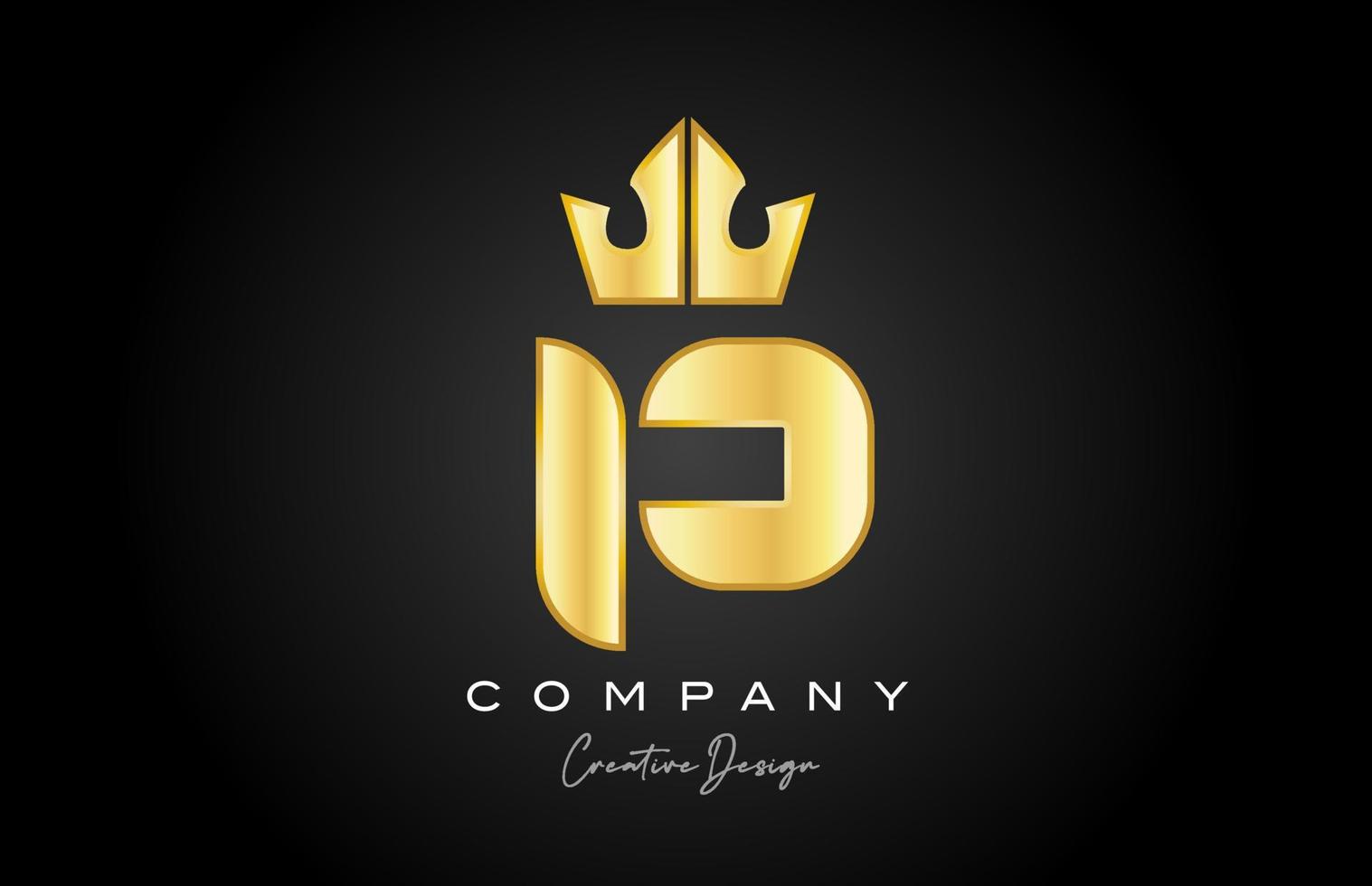 oro dorado pags alfabeto letra logo icono diseño. creativo corona Rey modelo para empresa y negocio vector