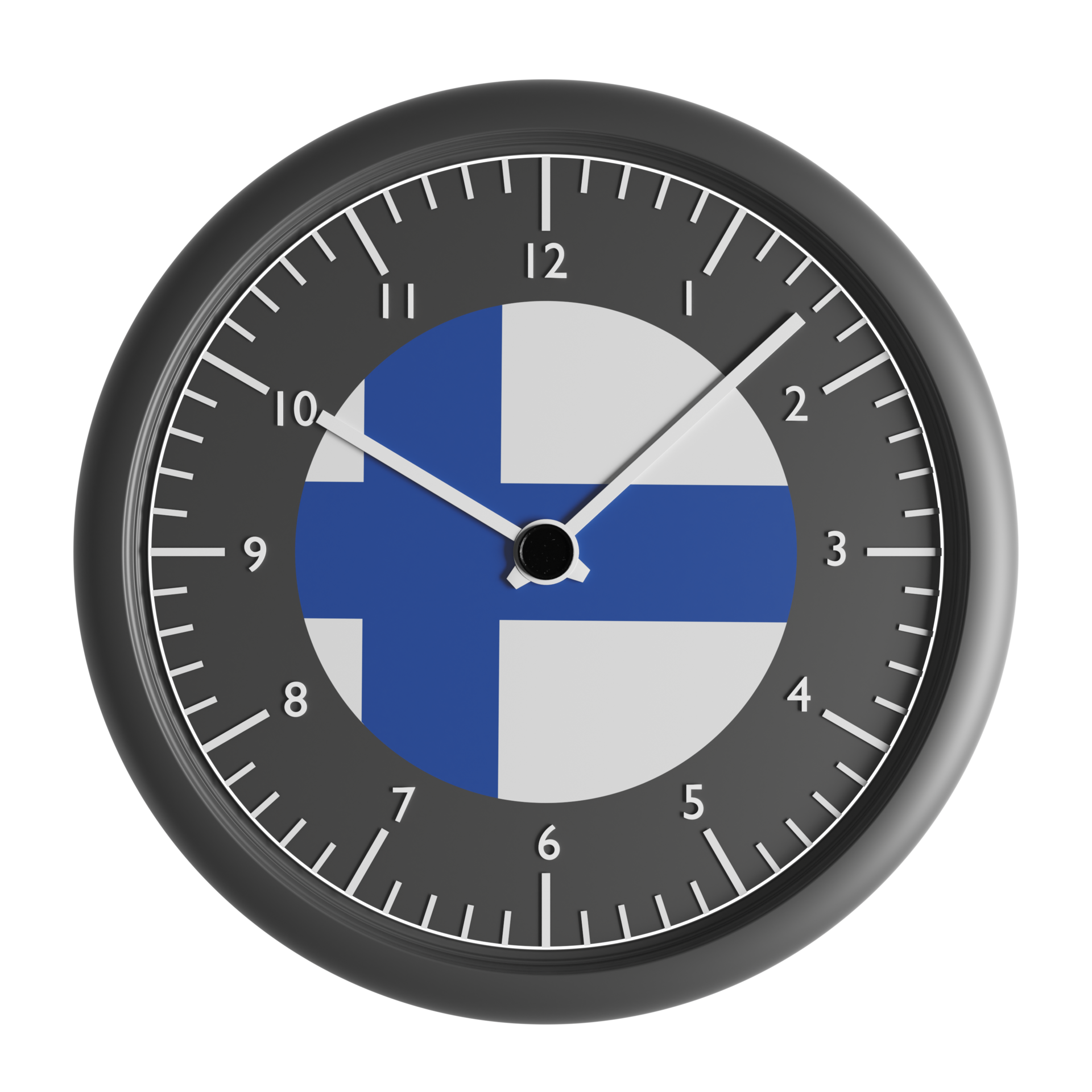 Free Wall clock with the flag of Finland 20999406 PNG with Transparent