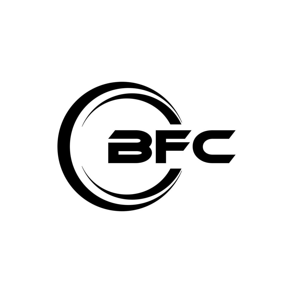 BFC letter logo design in illustration. Vector logo, calligraphy designs for logo, Poster, Invitation, etc.