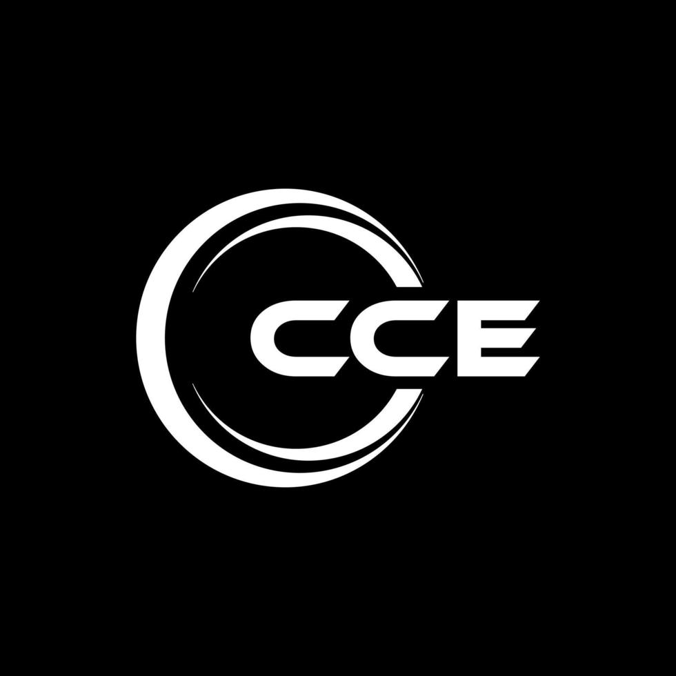 CCE letter logo design in illustration. Vector logo, calligraphy designs for logo, Poster, Invitation, etc.