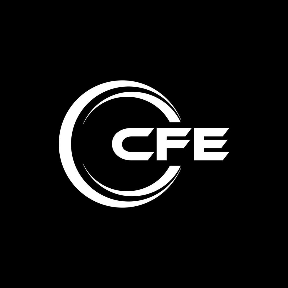 cfe letra logo diseño en ilustración. vector logo, caligrafía diseños para logo, póster, invitación, etc.