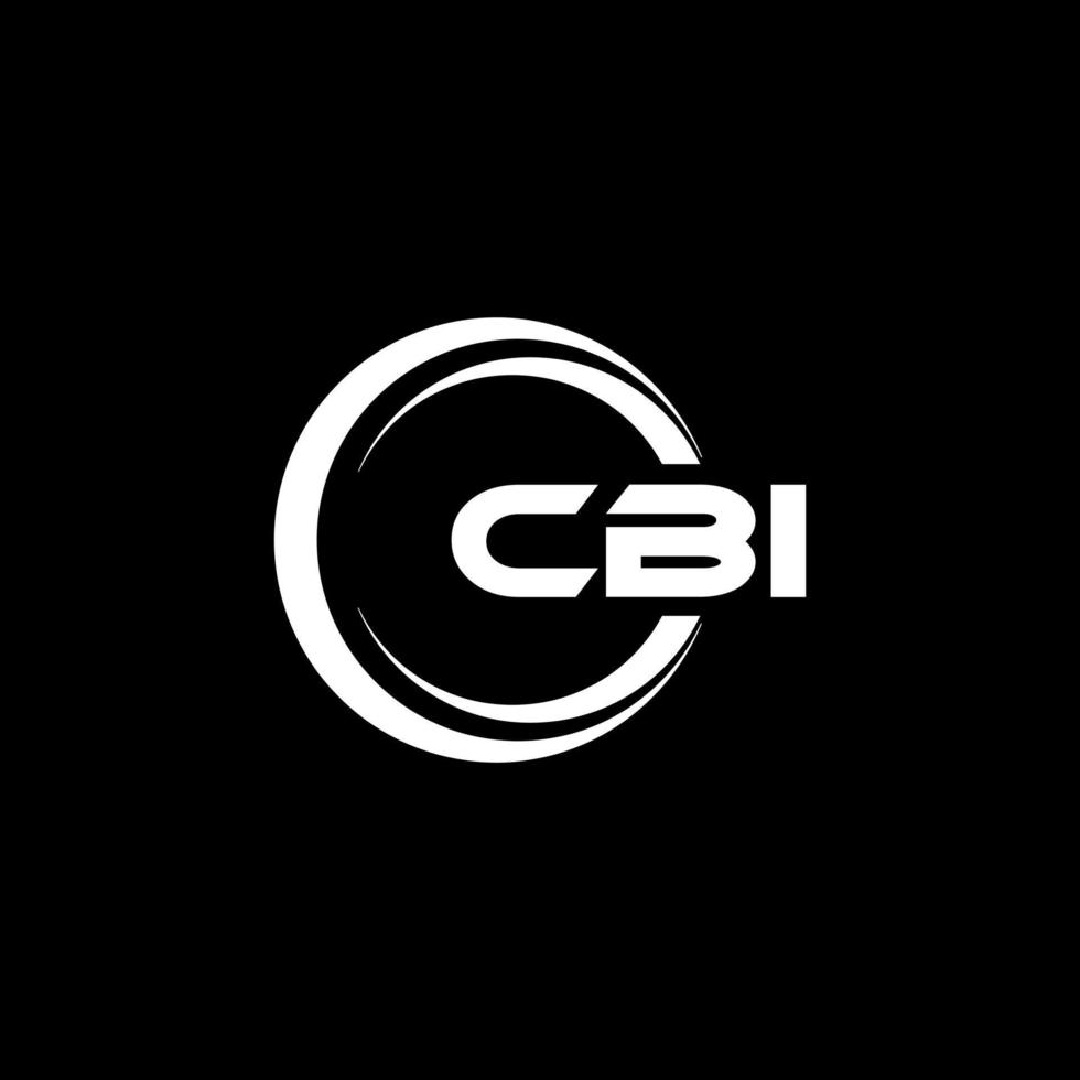 CBI letter logo design in illustration. Vector logo, calligraphy designs for logo, Poster, Invitation, etc.