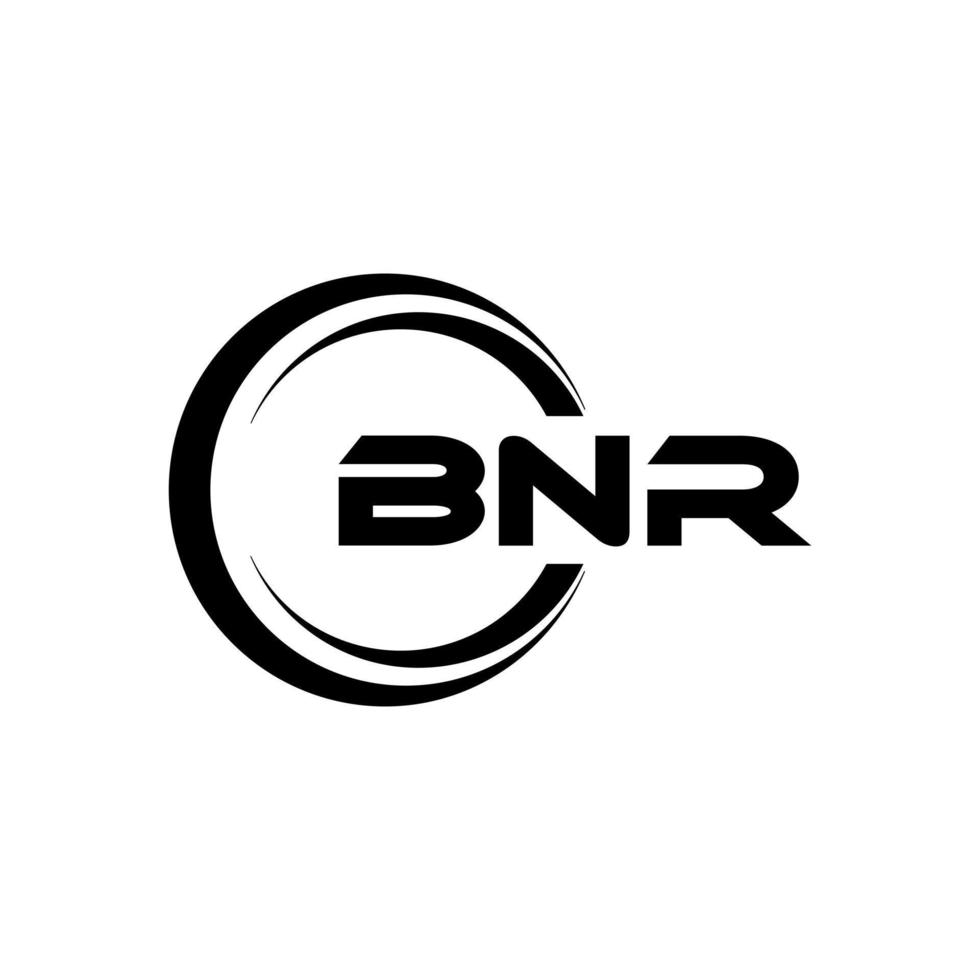 BNR abstract technology circle setting logo design on white background. BNR  creative initials letter logo. 19844026 Vector Art at Vecteezy