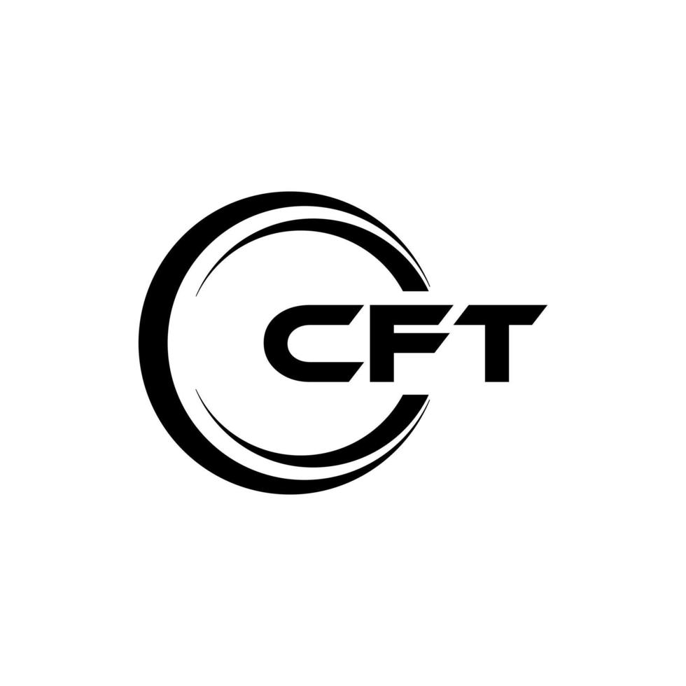 cft letra logo diseño en ilustración. vector logo, caligrafía diseños para logo, póster, invitación, etc.