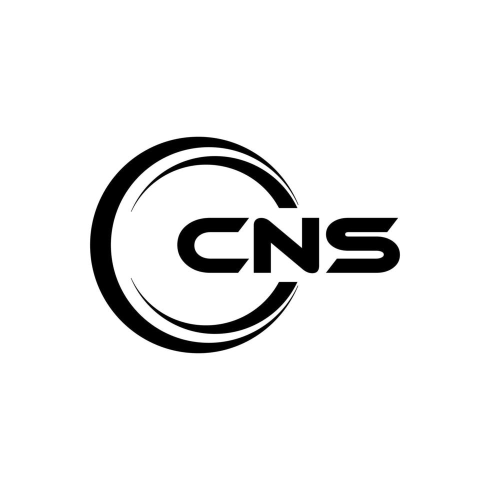 CNS letter logo design in illustration. Vector logo, calligraphy