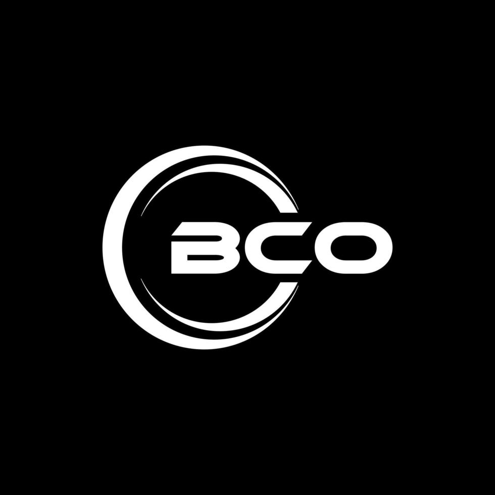 diseño de logotipo de letra bco en ilustración. logotipo vectorial, diseños de caligrafía para logotipo, afiche, invitación, etc. vector