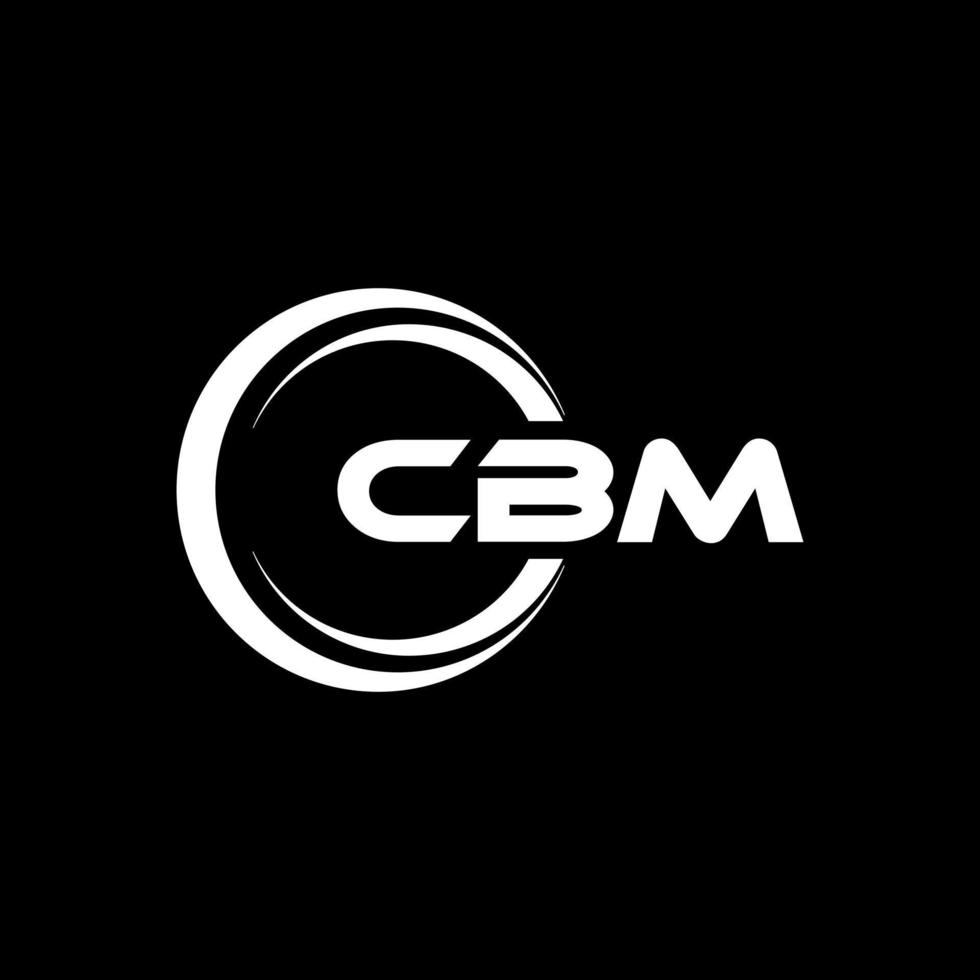 CBM letter logo design in illustration. Vector logo, calligraphy designs for logo, Poster, Invitation, etc.