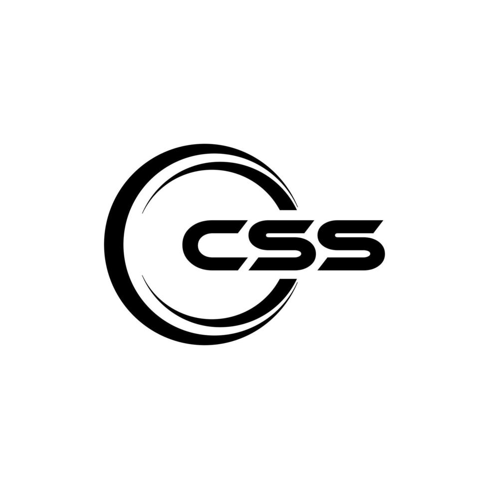 diseño de logotipo de letra css en ilustración. logotipo vectorial, diseños de caligrafía para logotipo, afiche, invitación, etc. vector