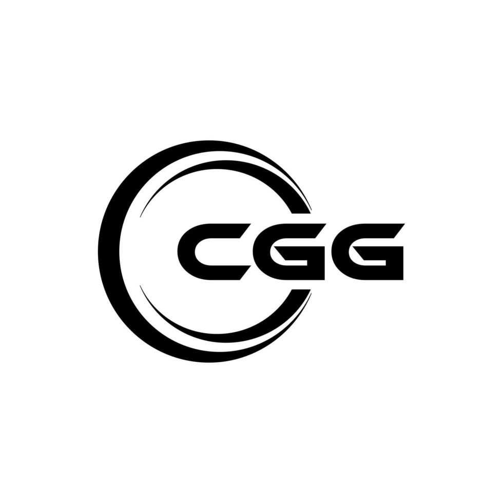 CGG letter logo design in illustration. Vector logo, calligraphy designs for logo, Poster, Invitation, etc.