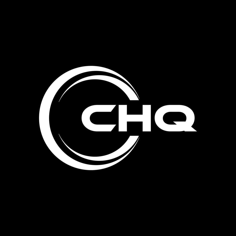 chq letra logo diseño en ilustración. vector logo, caligrafía diseños para logo, póster, invitación, etc.