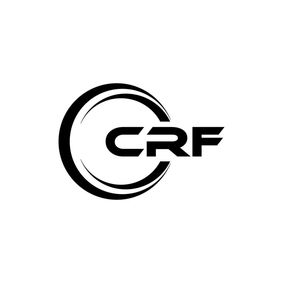 CRF letter logo design in illustration. Vector logo, calligraphy designs for logo, Poster, Invitation, etc.