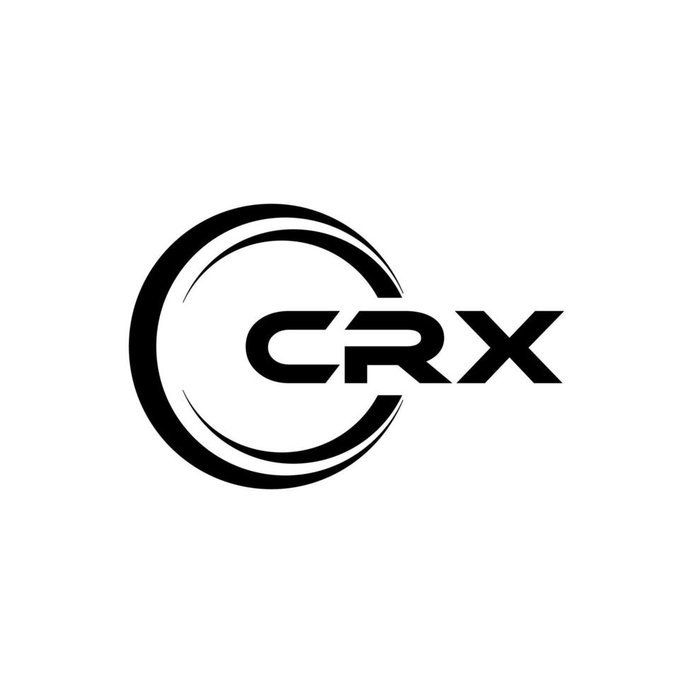 CRX letter logo design in illustration. Vector logo, calligraphy designs for logo, Poster, Invitation, etc.