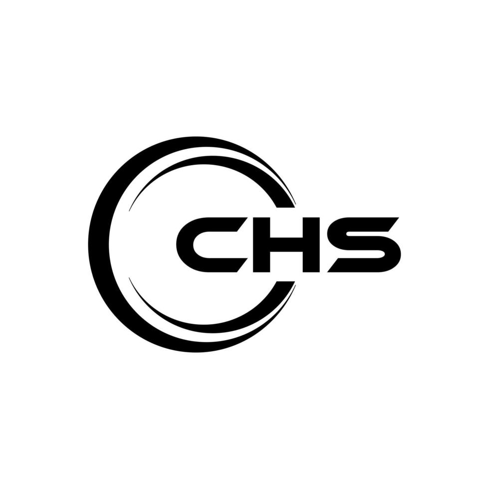 CHS letter logo design in illustration. Vector logo, calligraphy designs for logo, Poster, Invitation, etc.