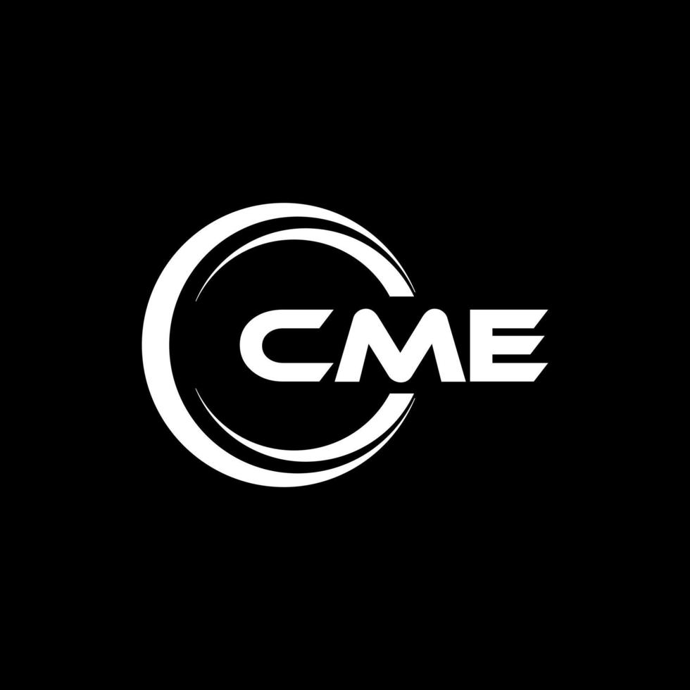 diseño del logotipo de la letra cme en la ilustración. logotipo vectorial, diseños de caligrafía para logotipo, afiche, invitación, etc. vector