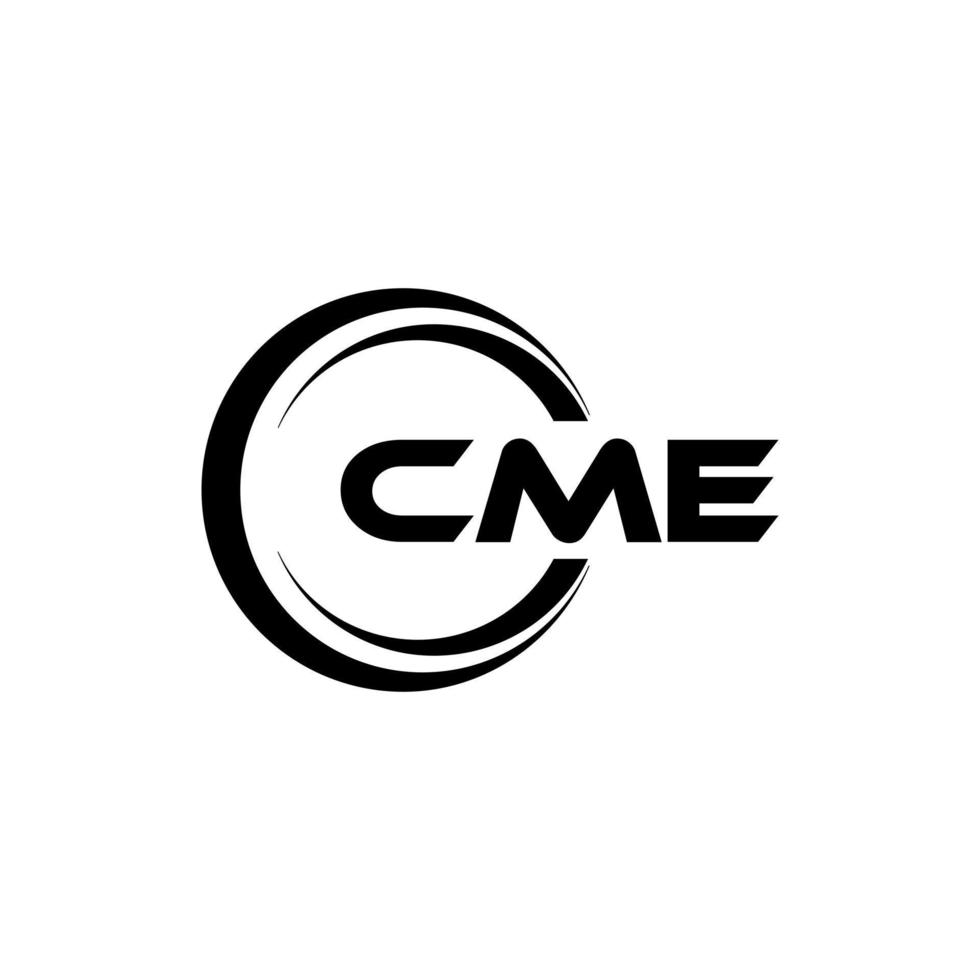 diseño del logotipo de la letra cme en la ilustración. logotipo vectorial, diseños de caligrafía para logotipo, afiche, invitación, etc. vector