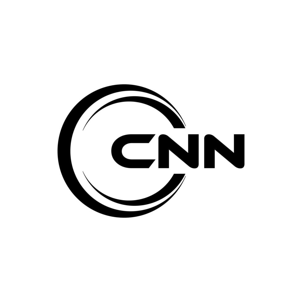CNN letter logo design in illustration. Vector logo, calligraphy designs for logo, Poster, Invitation, etc.