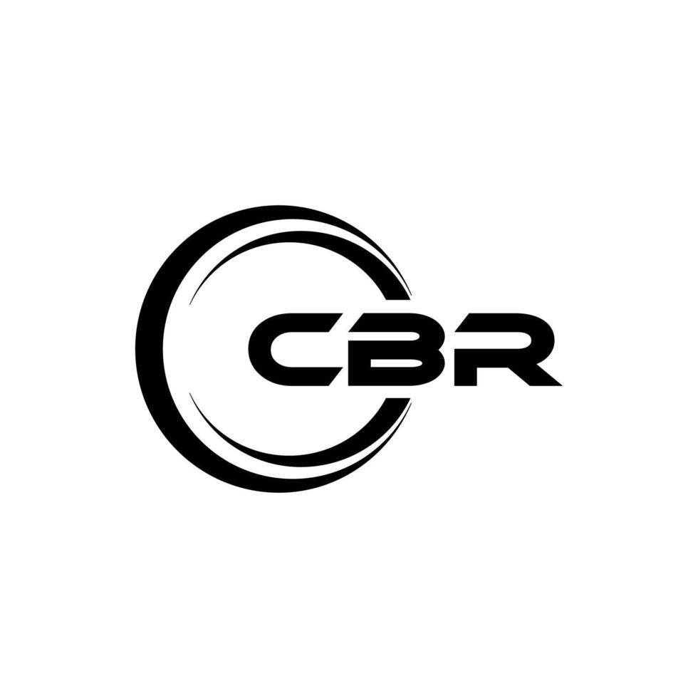 CBR letter logo design in illustration. Vector logo, calligraphy designs for logo, Poster, Invitation, etc.