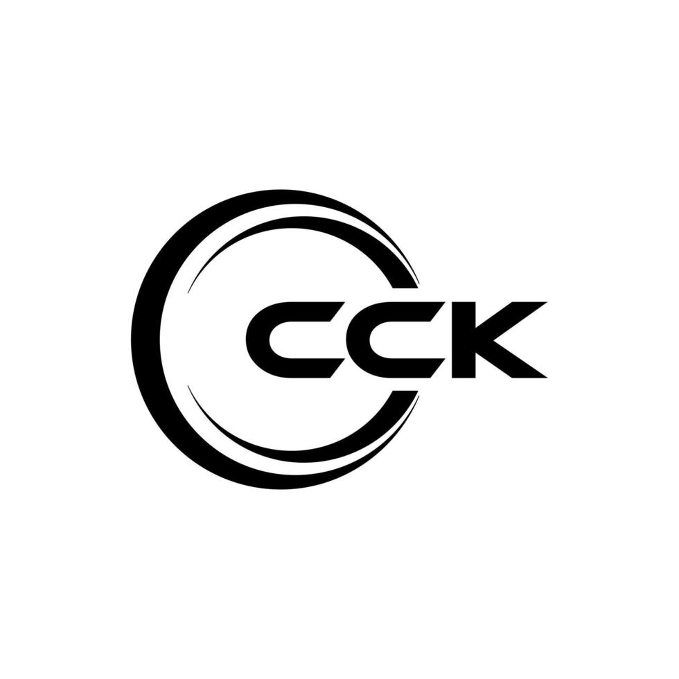 CCK letter logo design in illustration. Vector logo, calligraphy designs for logo, Poster, Invitation, etc.