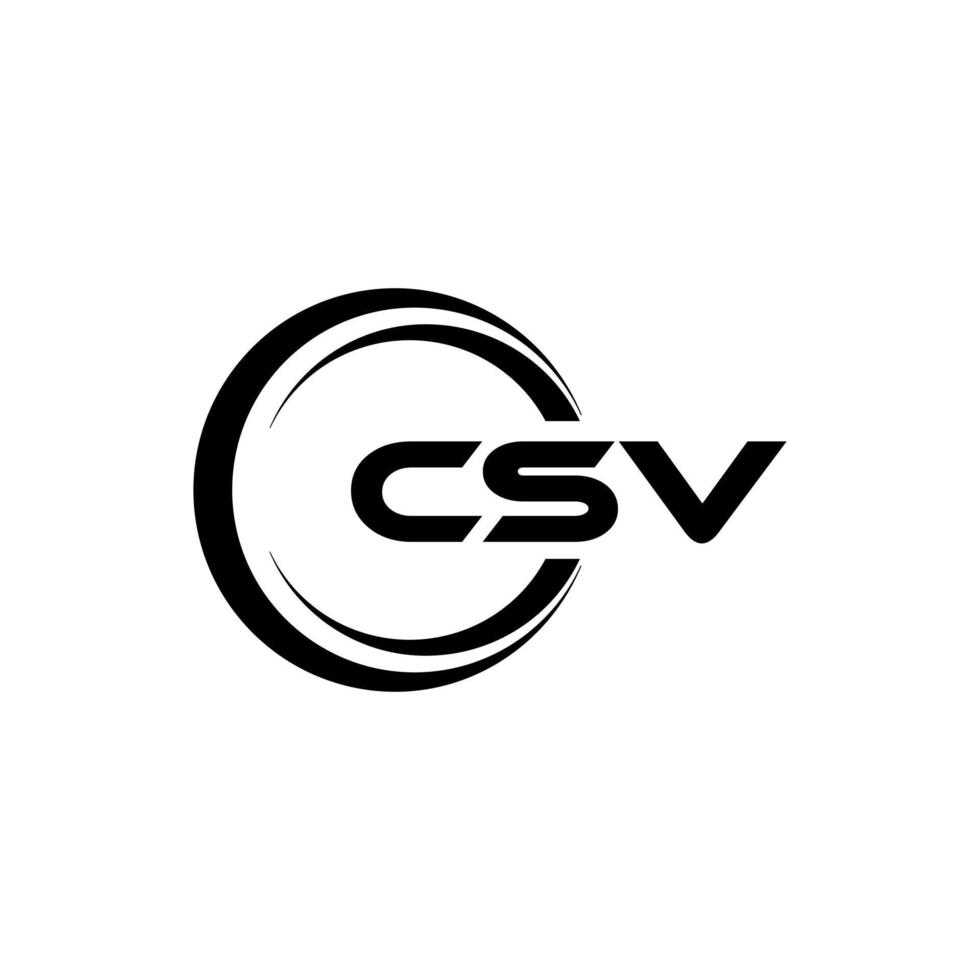 CSV letter logo design in illustration. Vector logo, calligraphy designs for logo, Poster, Invitation, etc.