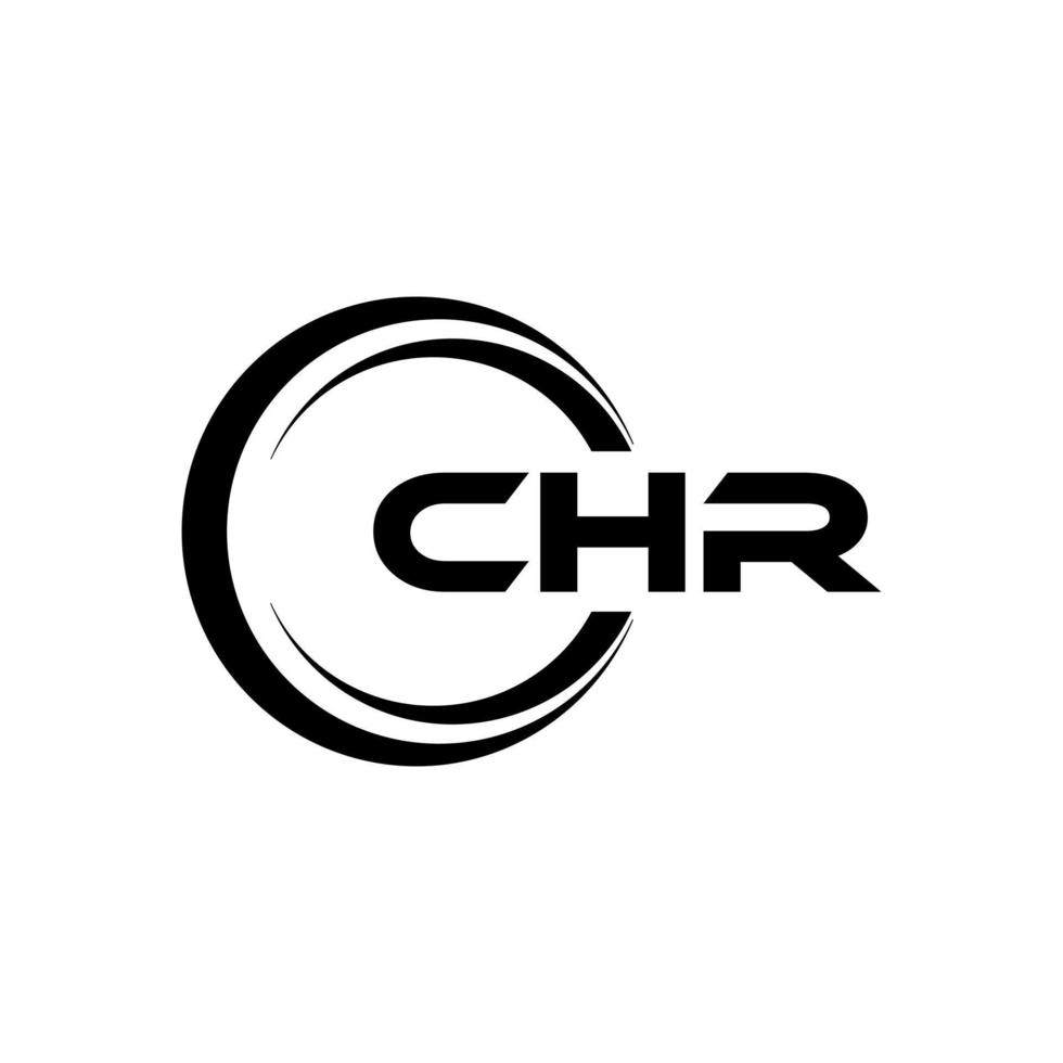 CHR letter logo design in illustration. Vector logo, calligraphy designs for logo, Poster, Invitation, etc.